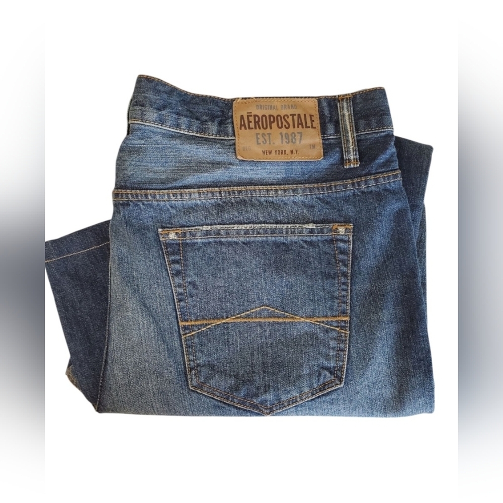 Aeropostale Men's Blue Jeans Slim Straight  Size 38/36